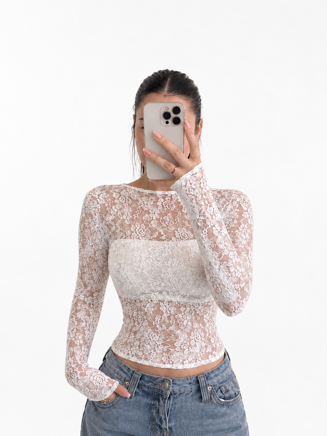 Top Tendance en Dentelle – Manches Longues