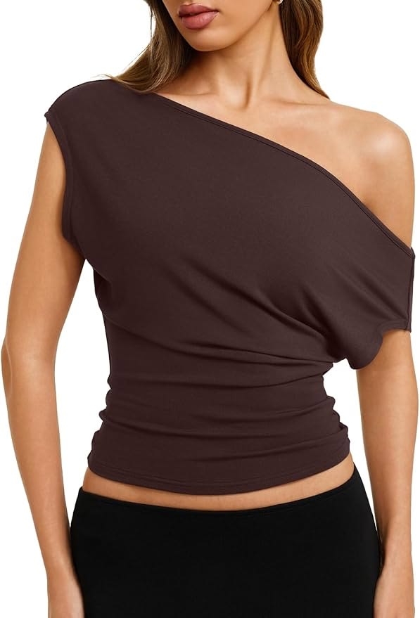 Top Épaule Dénudée Manches Dolman